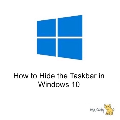 command to hide taskbar